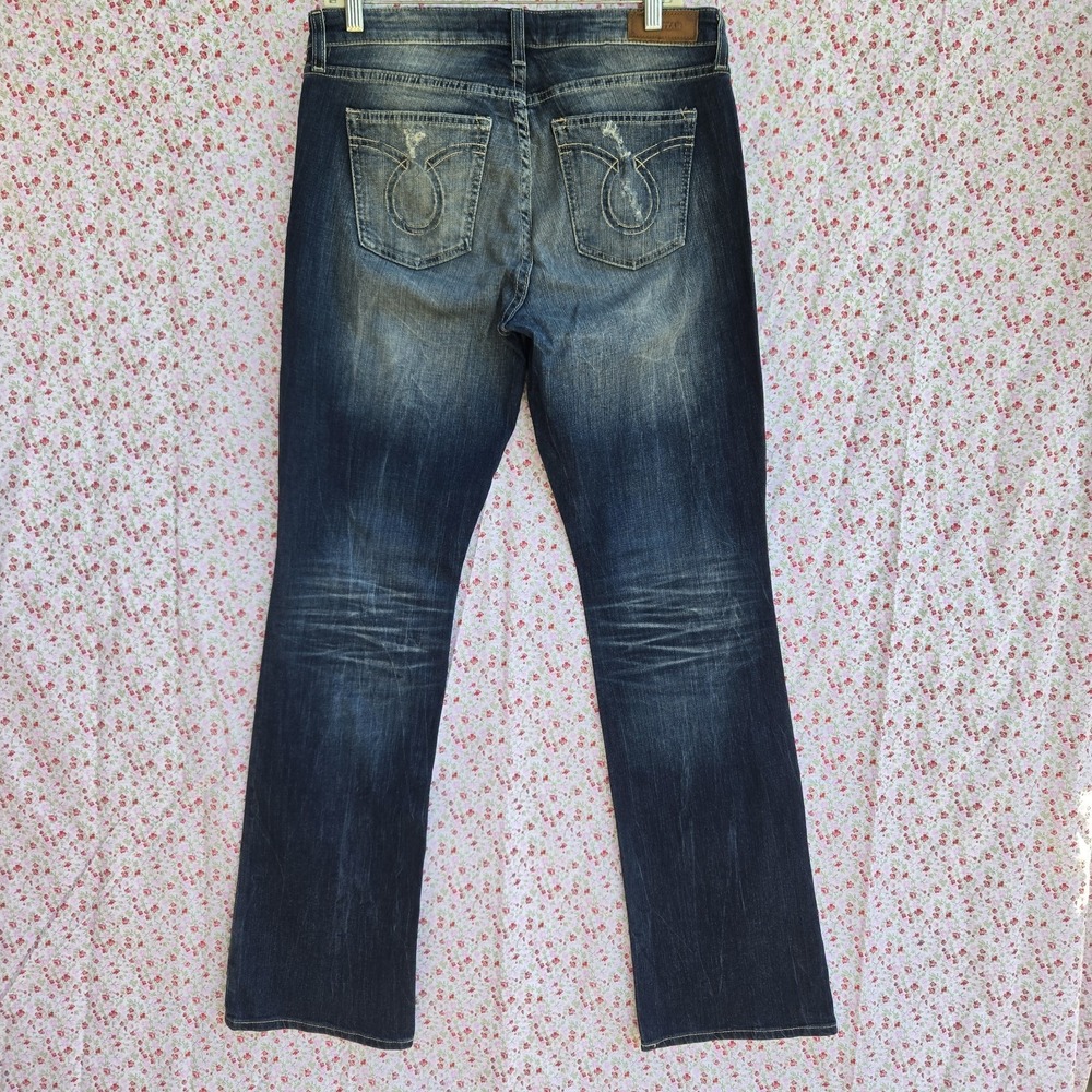 Big Star Vintage Maddie Boot Stretch Mid Rise Denim Blue Jeans Womens Size 29L